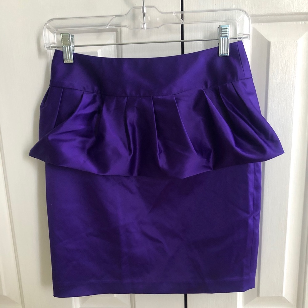 The Limited Purple Peplum Skirt